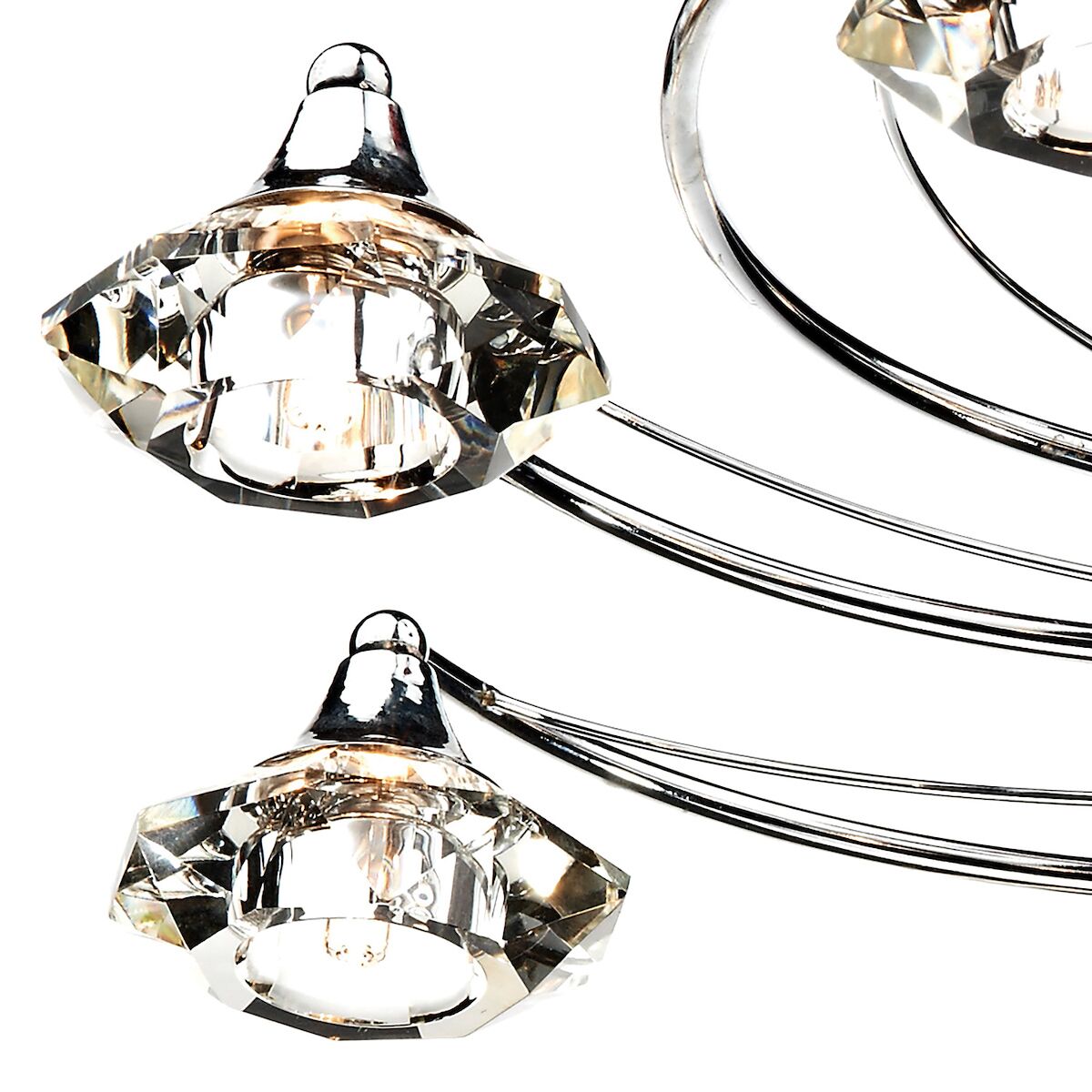 Luther 10 Light Semi Flush Polished Chrome Crystal<br>Polished Chrome - Image 4