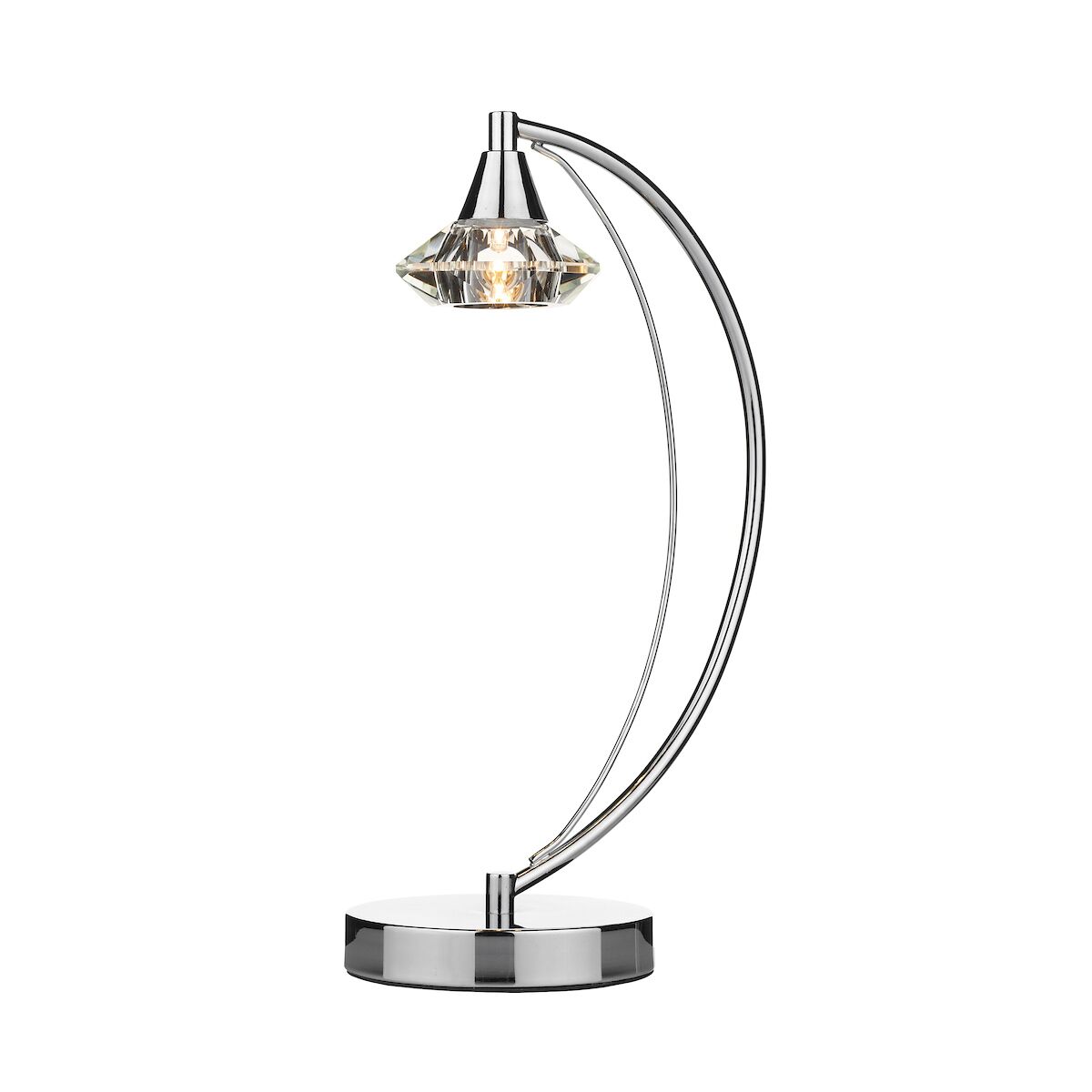 Luther Table Lamp Polished Chrome Crystal<br>Polished Chrome