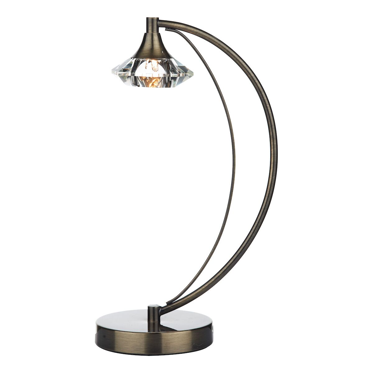Luther Table Lamp Antique Brass Crystal<br>Antique Brass