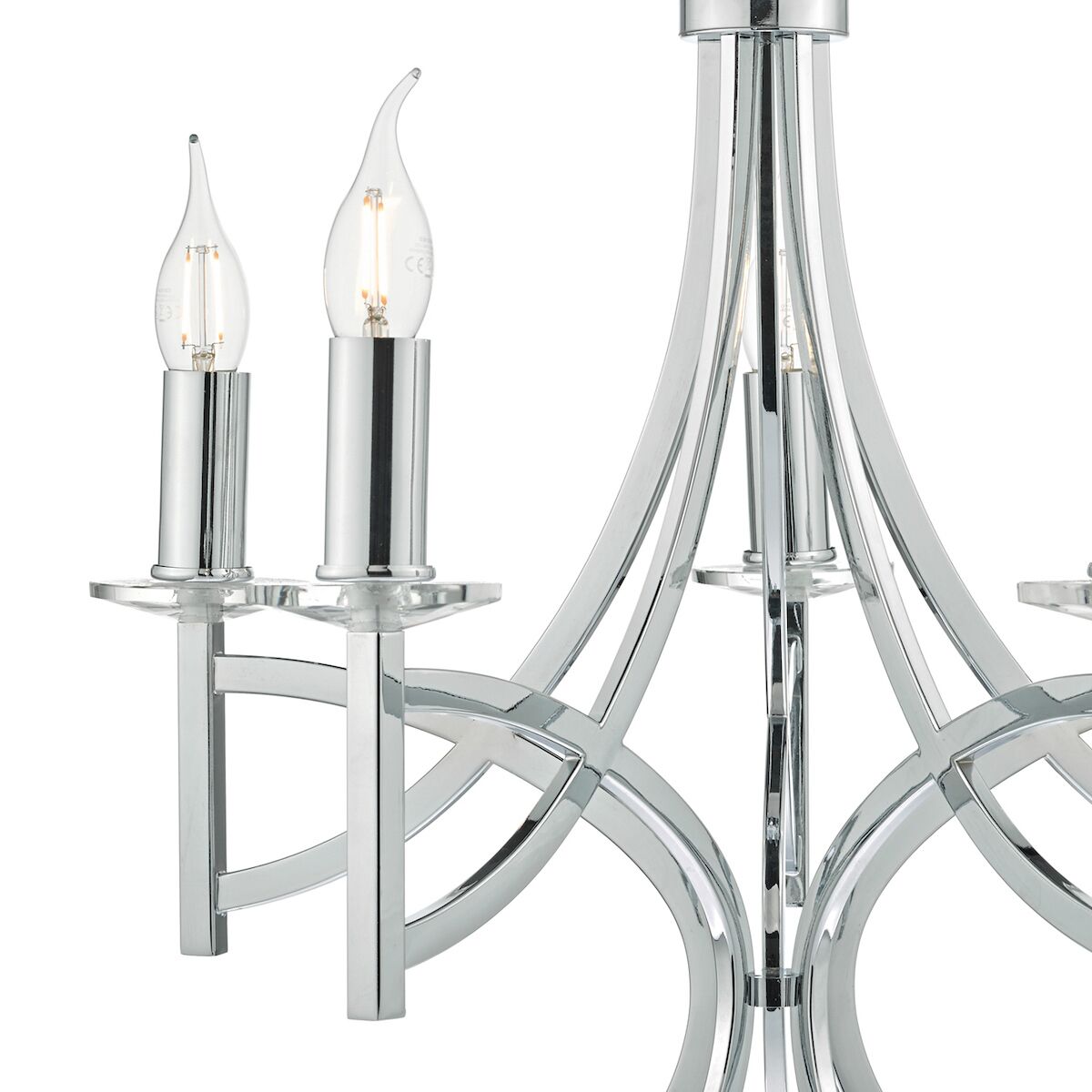 Lyon 5lt Pendant Polished Chrome & Crystal<br>Polished Chrome - Image 2