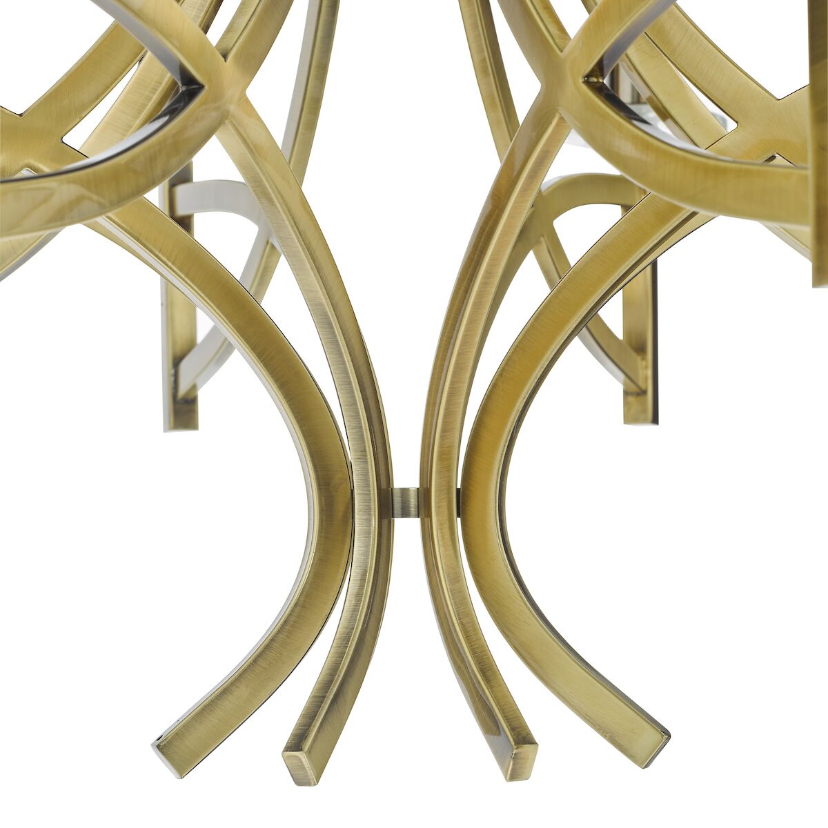 Lyon 5 Light Armed Fitting Antique Brass Crystal<br>Antique Brass - Image 5
