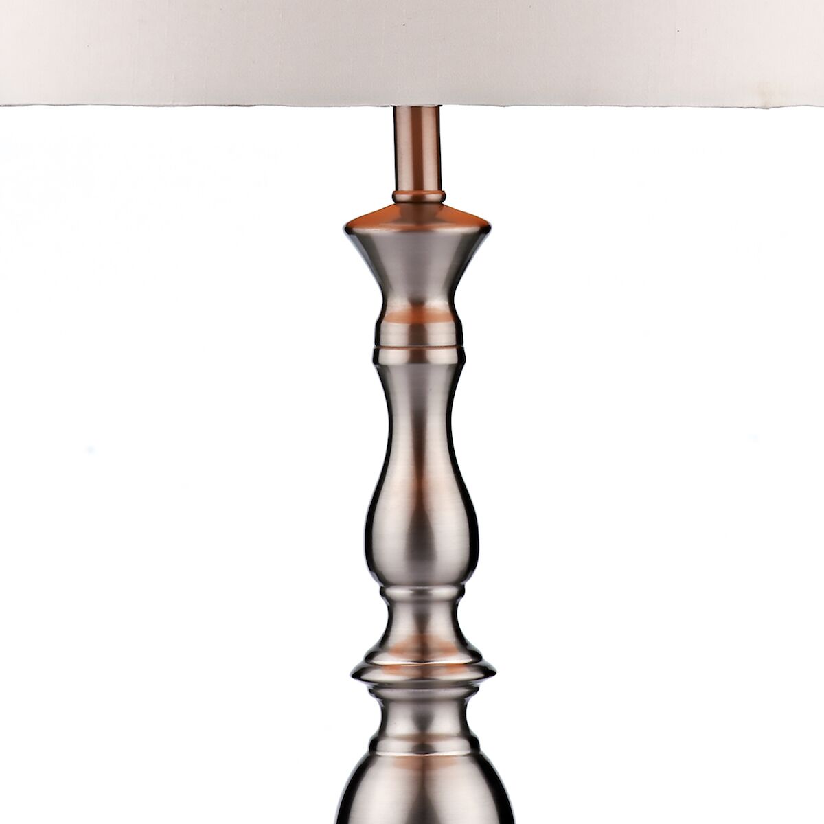 Madrid Table Lamp Satin Chrome With Shade Satin Chrome - Image 3