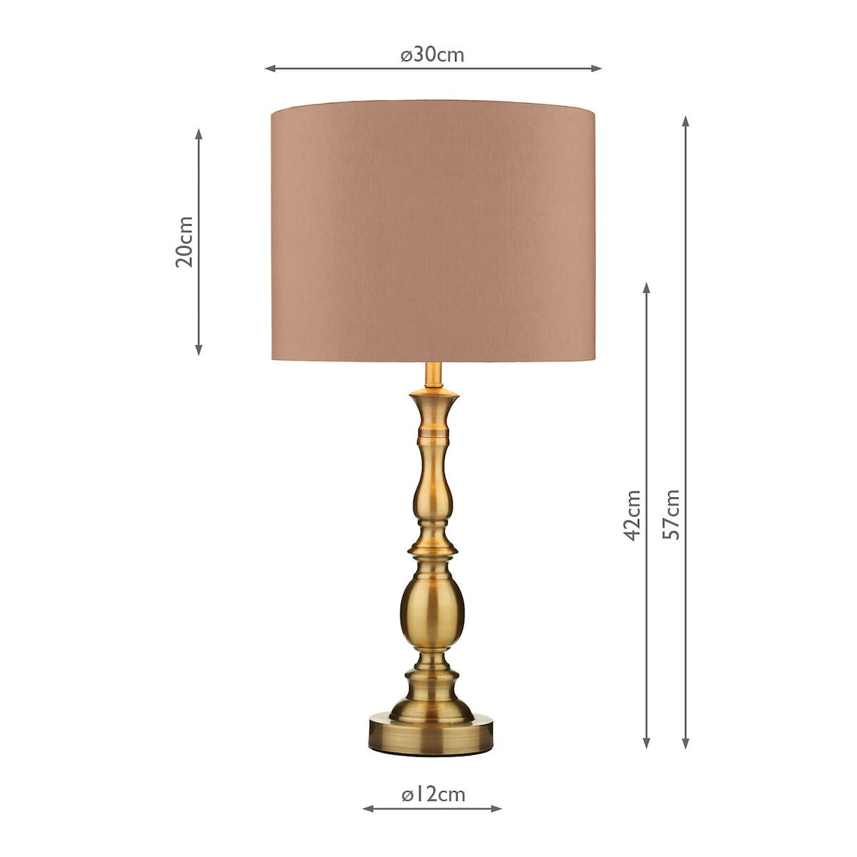 Madrid Table Lamp Antique Brass With Shade <br>Antique Bronze - Image 9