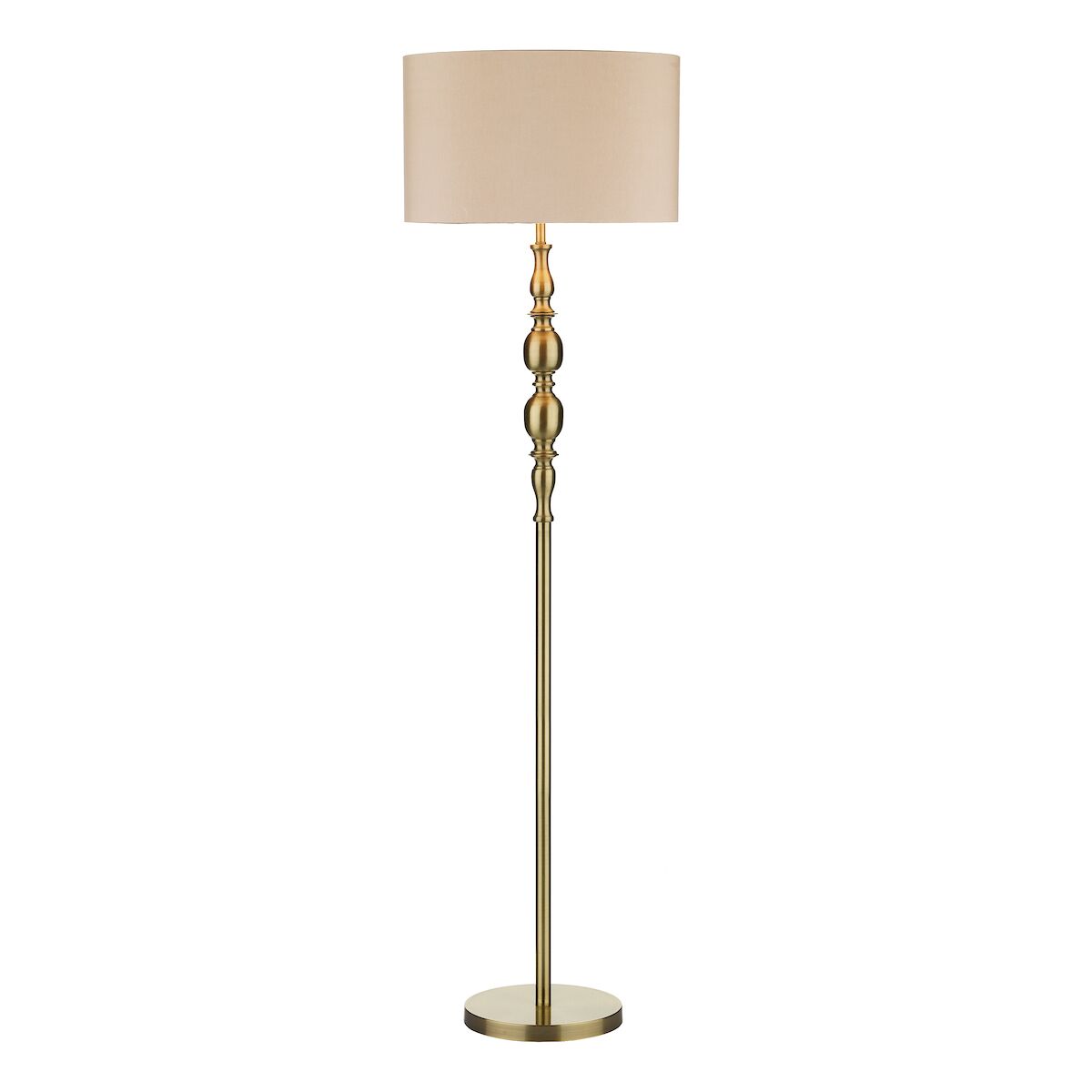 Madrid Floor Lamp Antique Brass With Shade Antique Brass