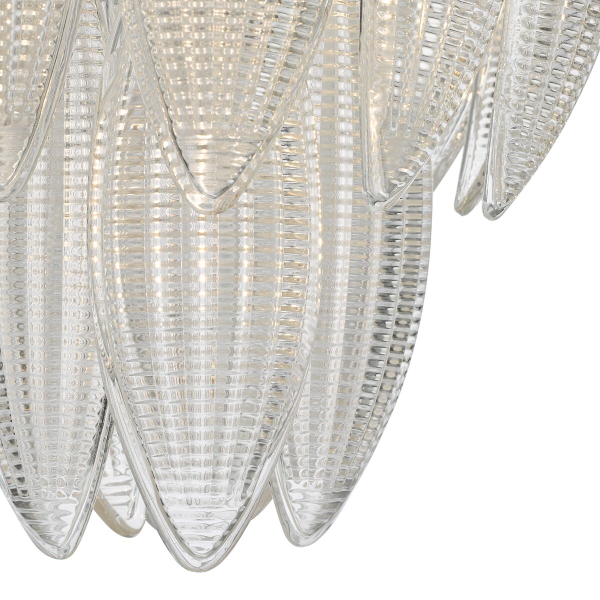 Maeve 6 Light Pendant Polished Chrome Textured Glass<br>Polished Chrome - Image 5