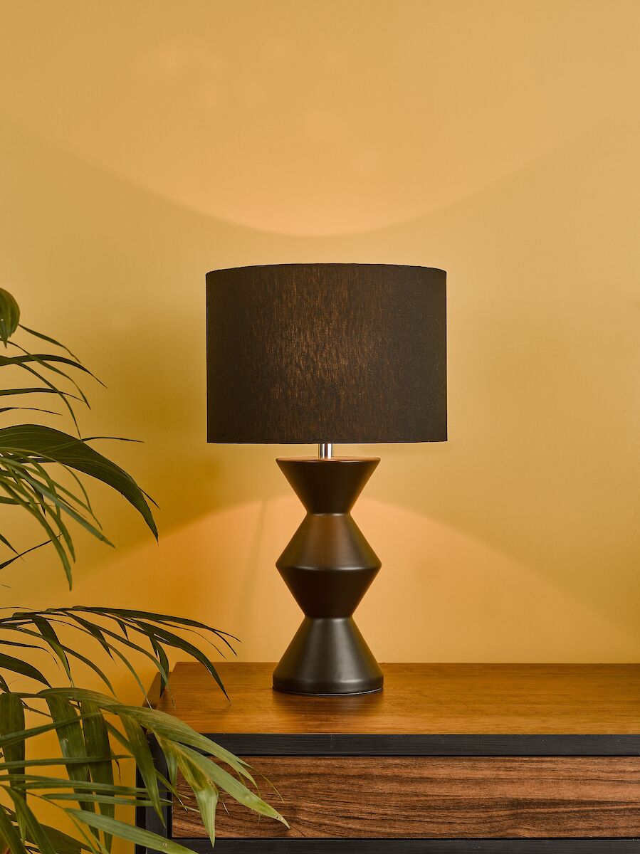 Max Table Lamp Black Ceramic With Shade <br>Black Ceramic - Image 3