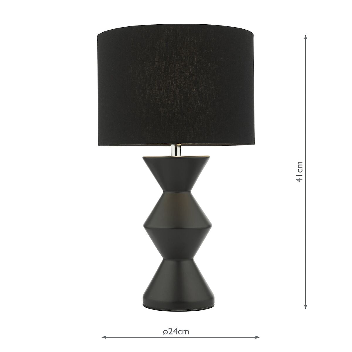 Max Table Lamp Black Ceramic With Shade <br>Black Ceramic - Image 4