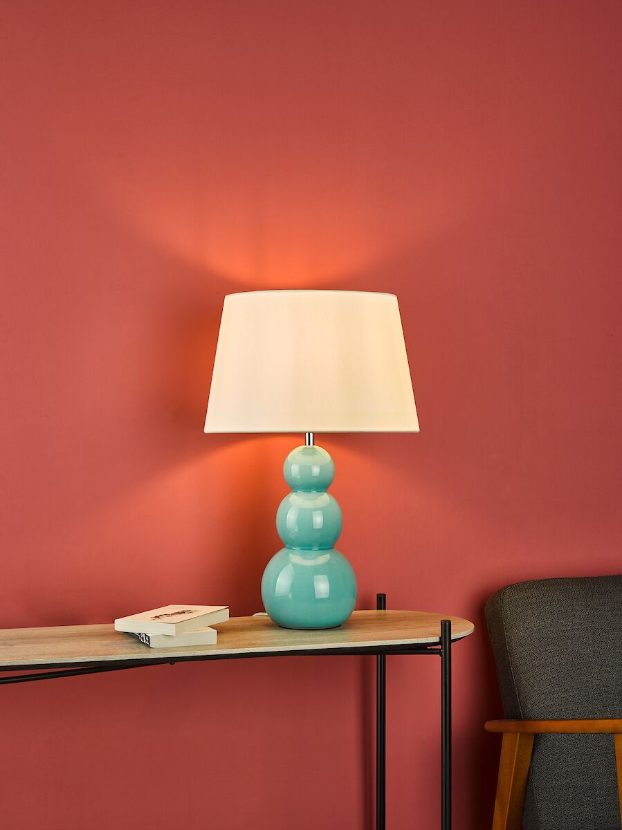 Mia Table Lamp Teal Ceramic Base Only<br>Green Ceramic - Image 5
