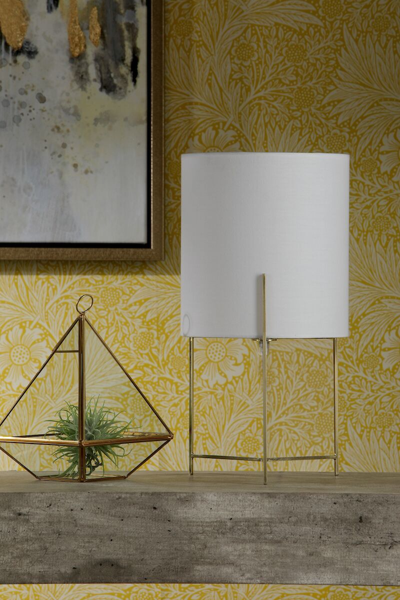 Michaela Table Lamp Satin Gold With Shade <br>Satin Gold - Image 5
