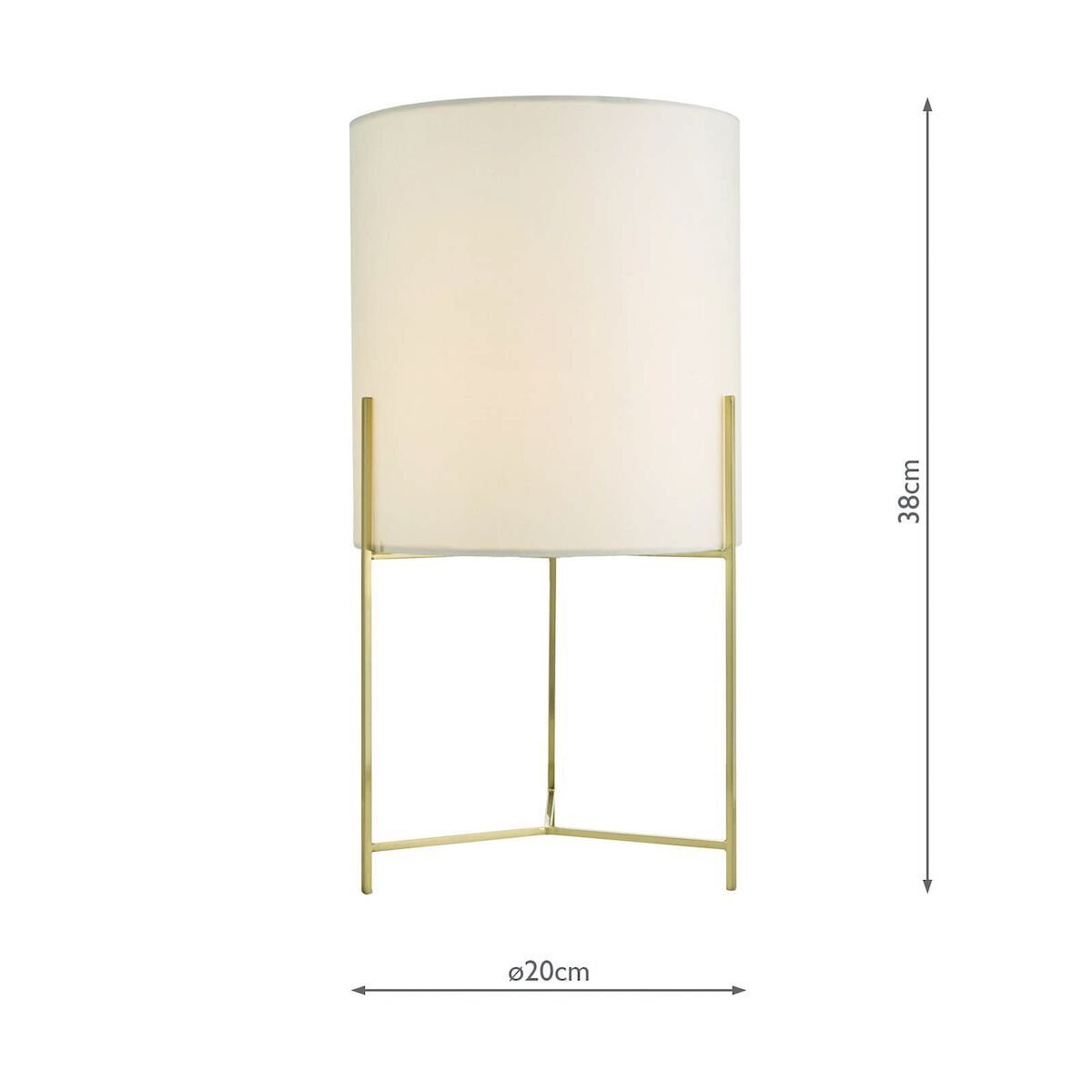 Michaela Table Lamp Satin Gold With Shade <br>Satin Gold - Image 6