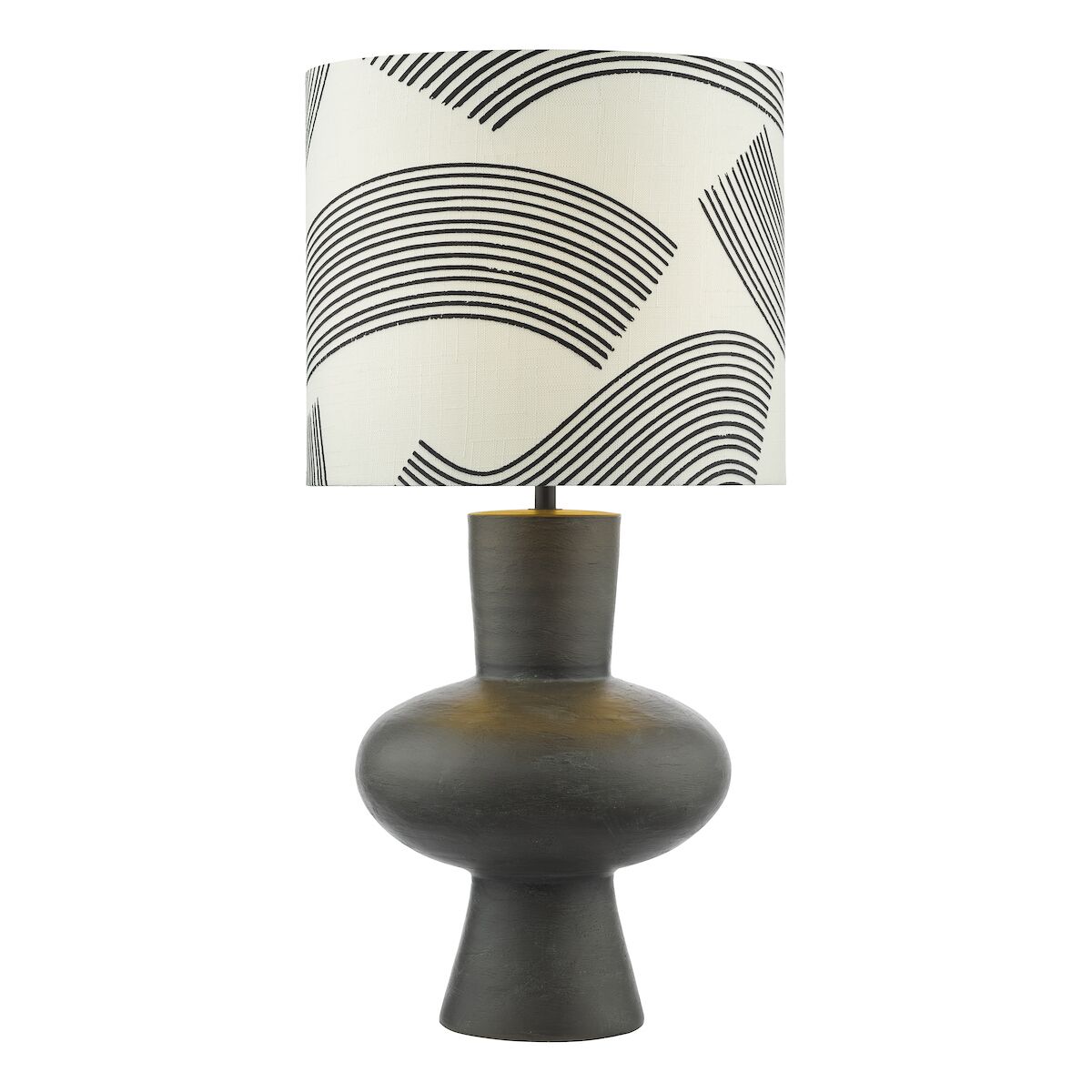 Miho Table Lamp Black/Bronze With Shade <br>Black