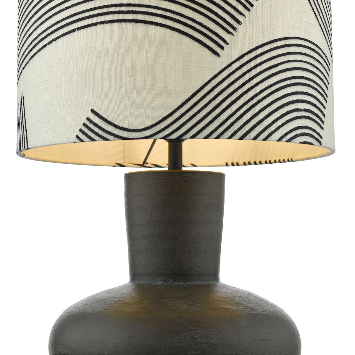 Miho Table Lamp Black/Bronze With Shade <br>Black - Image 3