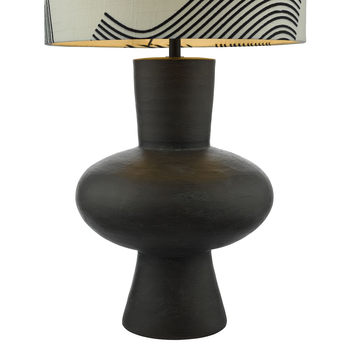Miho Table Lamp Black/Bronze With Shade <br>Black - Image 4