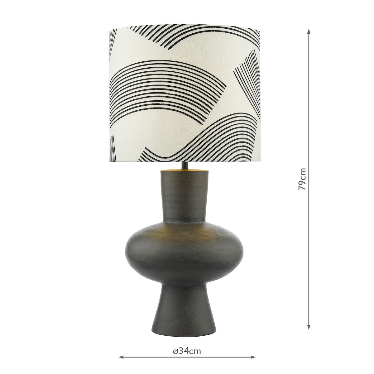Miho Table Lamp Black/Bronze With Shade <br>Black - Image 6