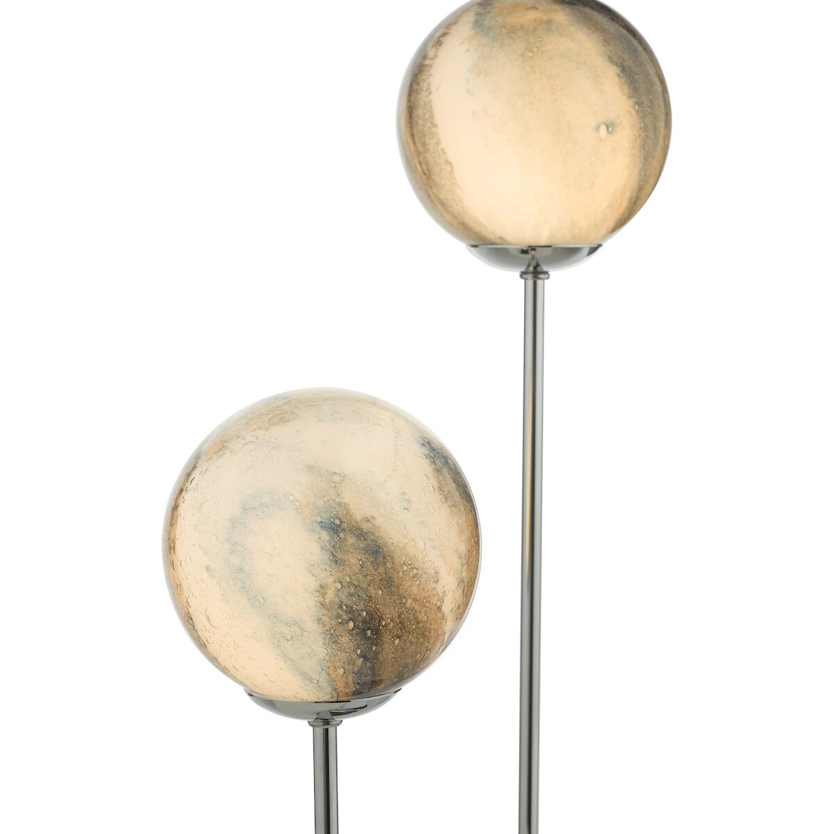 Mikara 2 Light Table Lamp Polished Chrome Planet Glass<br>Polished Chrome - Image 3