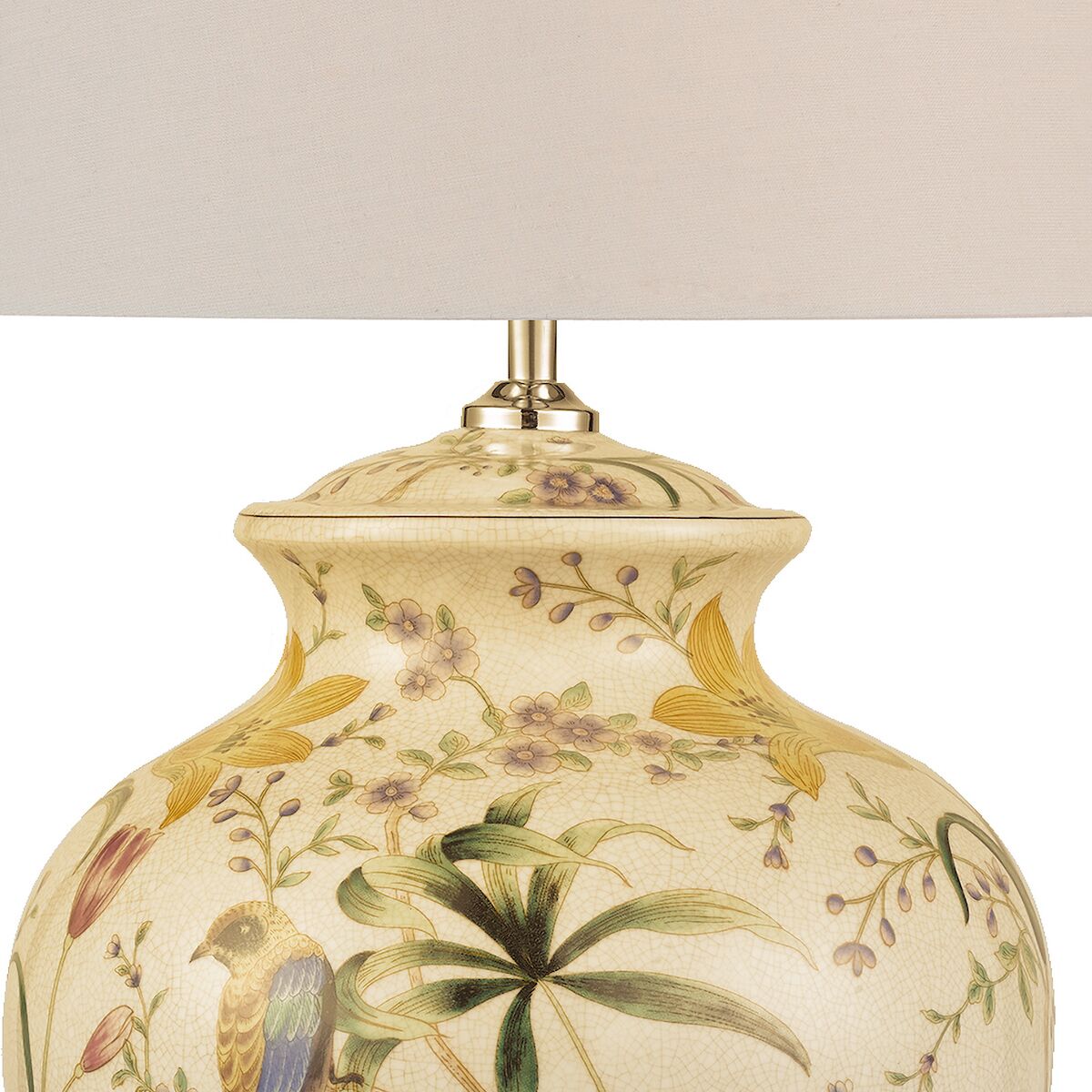 Mimosa Table Lamp Floral/Bird Print Base Only<br>Ceramic - Image 2