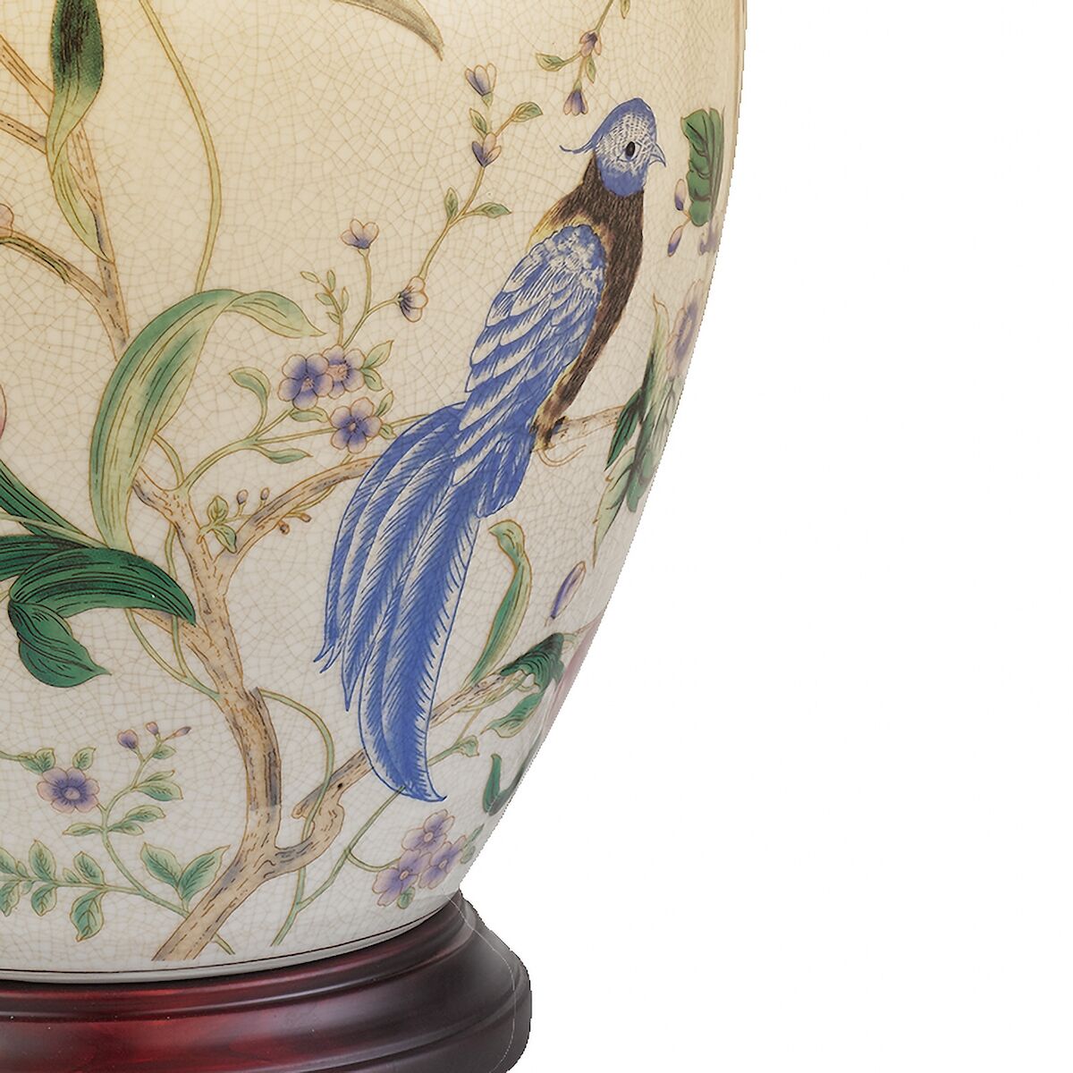 Mimosa Table Lamp Floral/Bird Print Base Only<br>Ceramic - Image 4