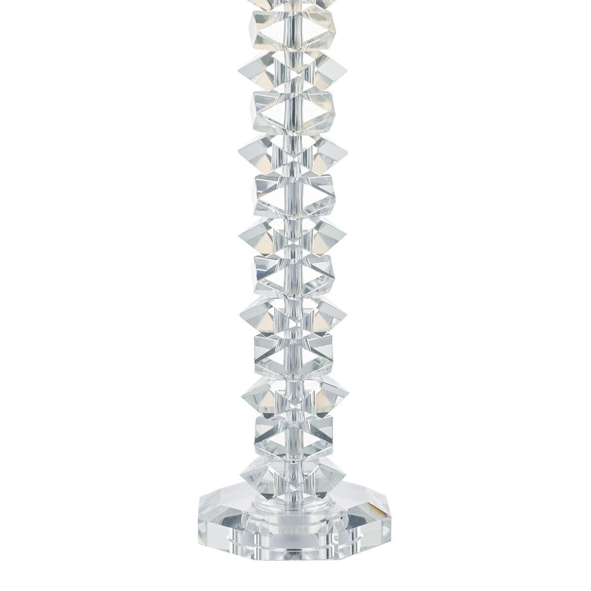 Mina Table Lamp Polished Chrome & Crystal With Shade <br>Crystal - Image 2