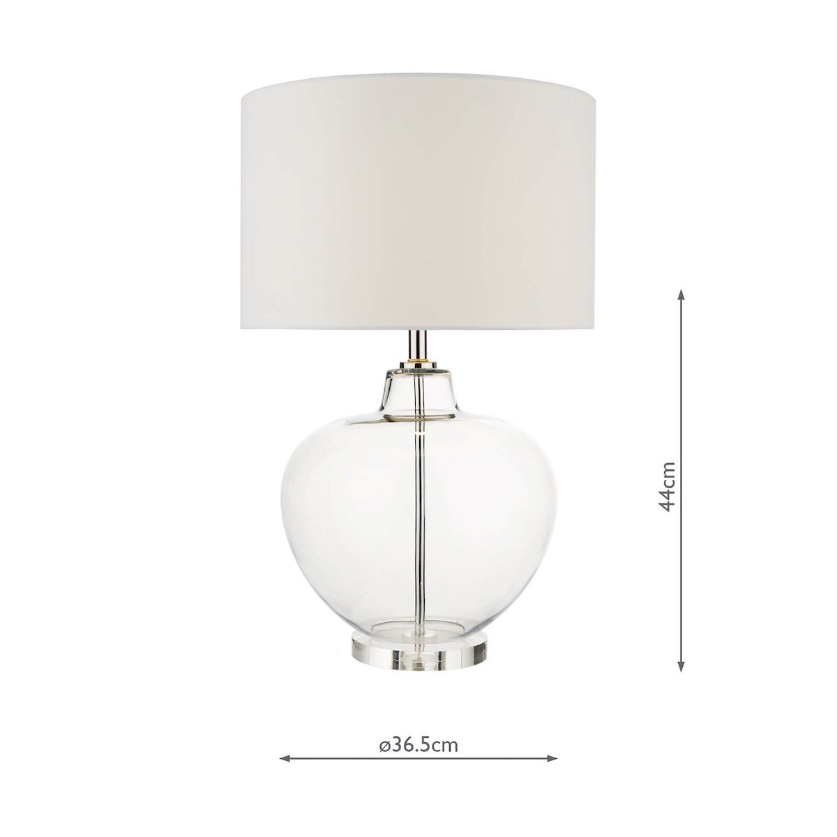 Moffat Table Lamp Glass Polished Chrome Base Only<br>Glass - Image 6