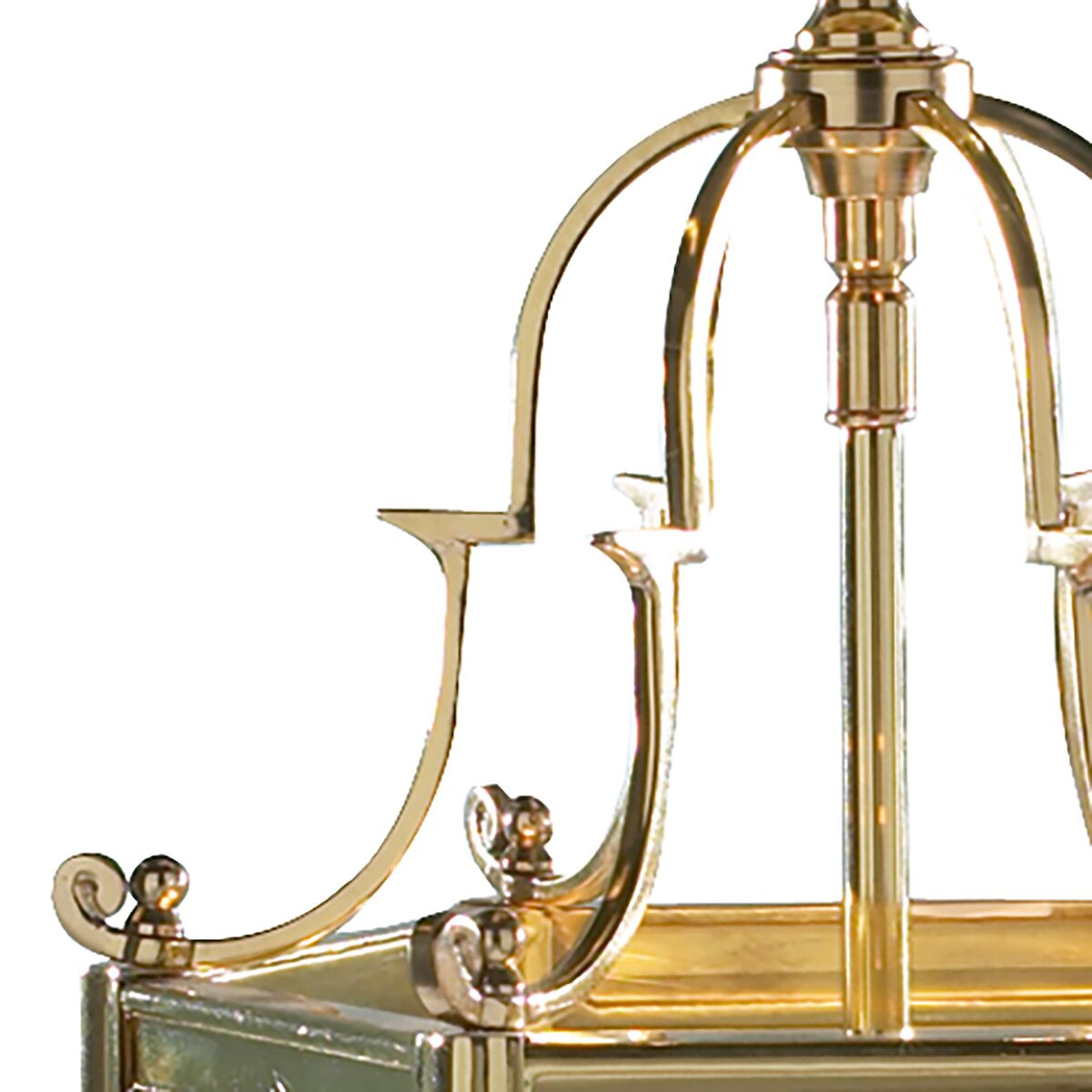 Moorgate Hexagonal Hall Lantern Dual Mount Polished Brass<br>Polished Brass - Image 2