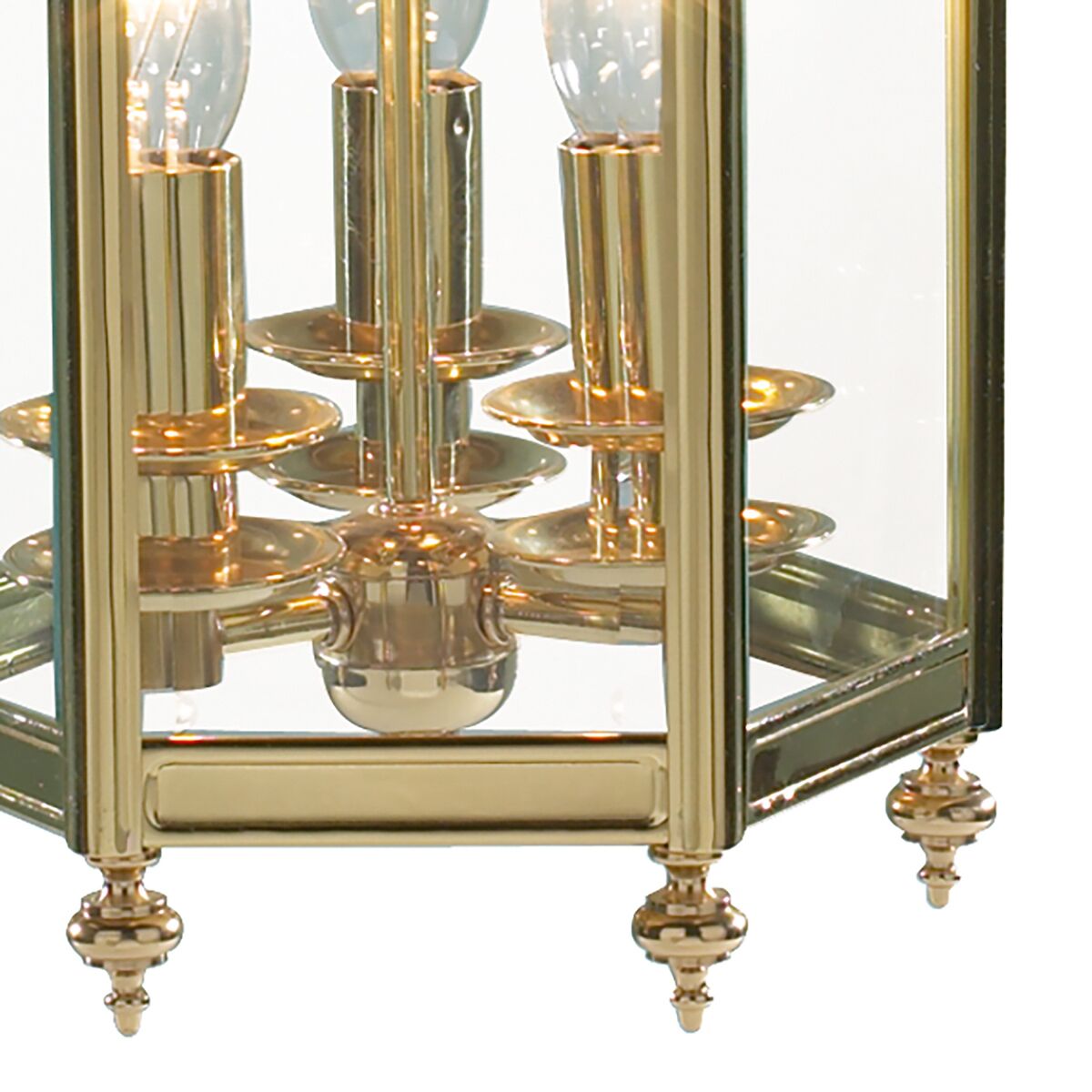 Moorgate Hexagonal Hall Lantern Dual Mount Polished Brass<br>Polished Brass - Image 3