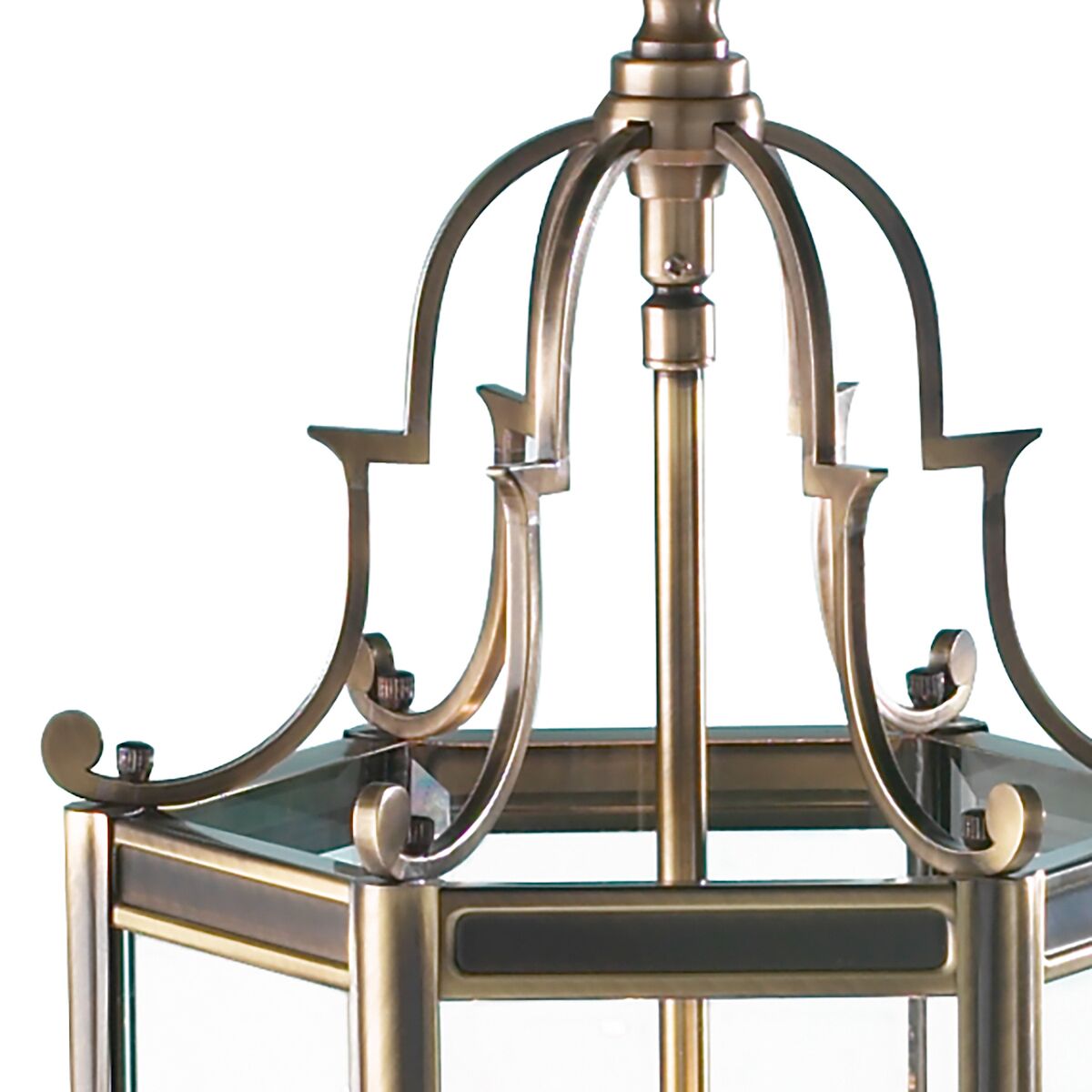 Moorgate Hexagonal Hall Lantern Dual Mount Antique Brass<br>Antique Brass - Image 2