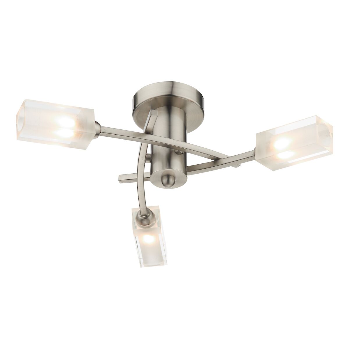Morgan 3 Light Semi Flush Satin Chrome<br>Satin Chrome - Image 4