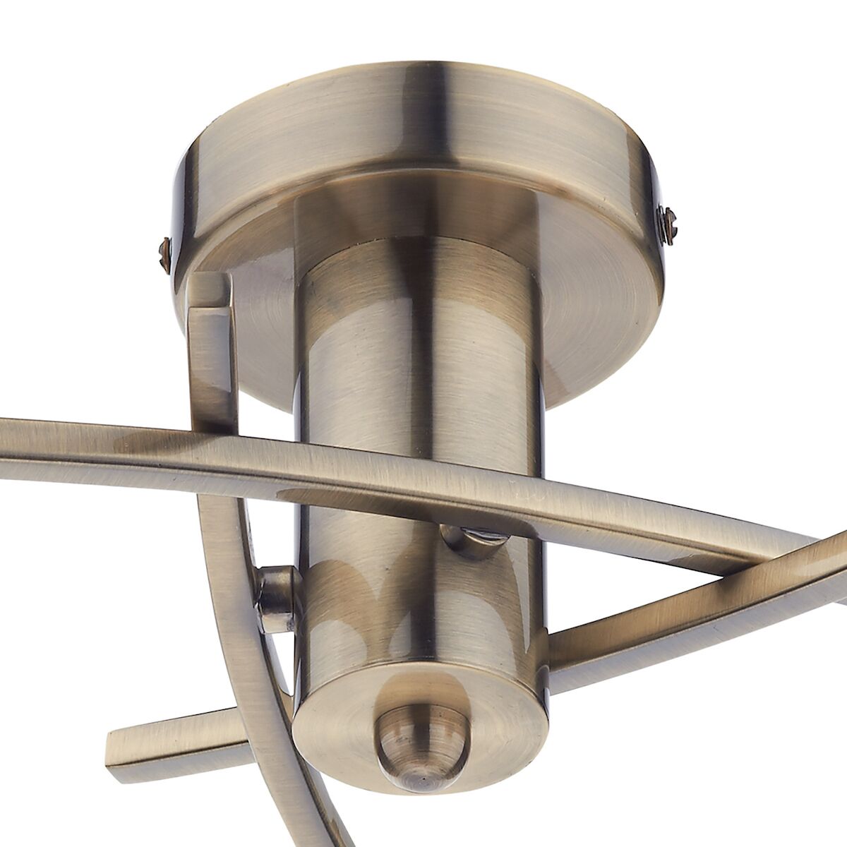 Morgan 3 Light Semi Flush Antique Brass<br>Antique Brass - Image 2