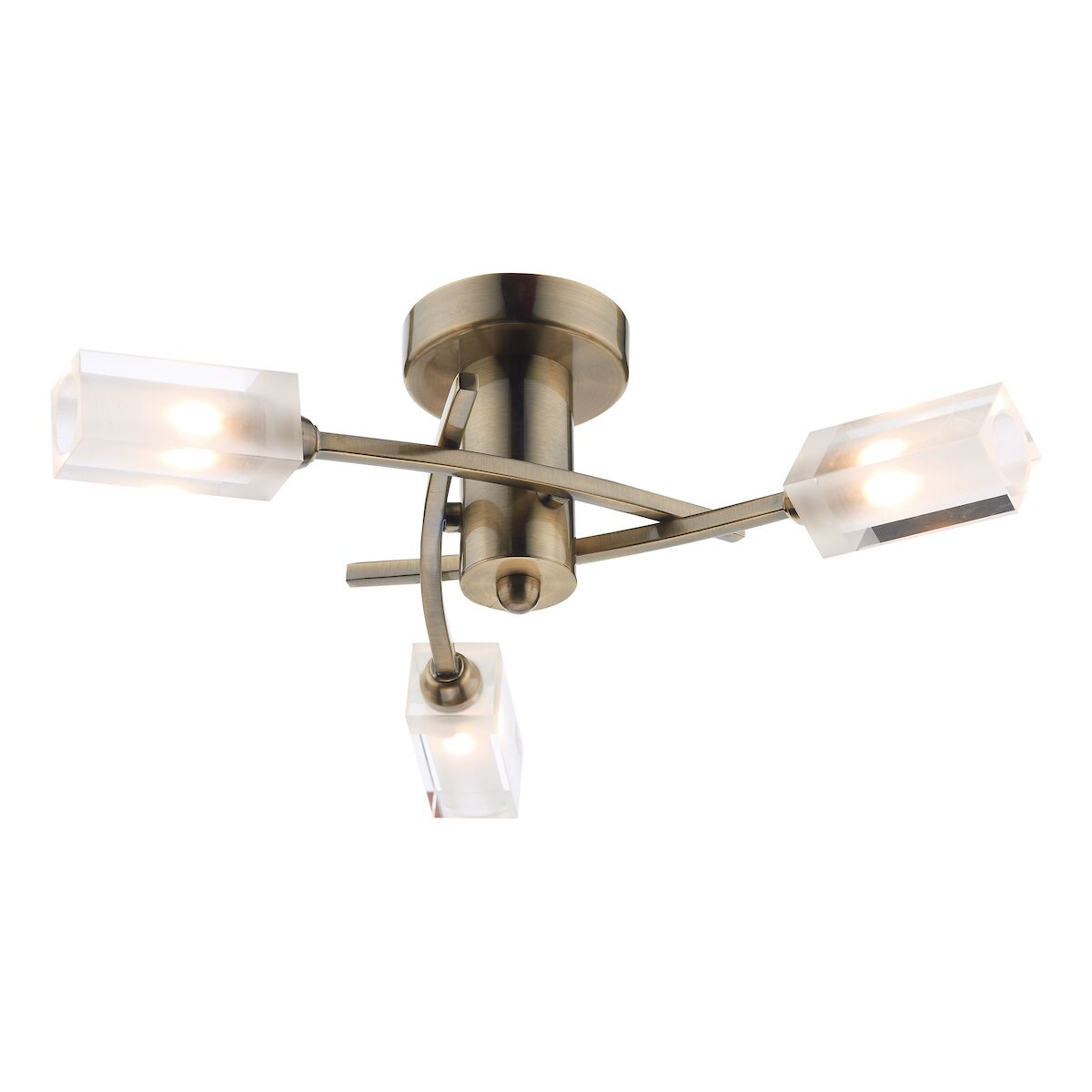 Morgan 3 Light Semi Flush Antique Brass<br>Antique Brass - Image 4
