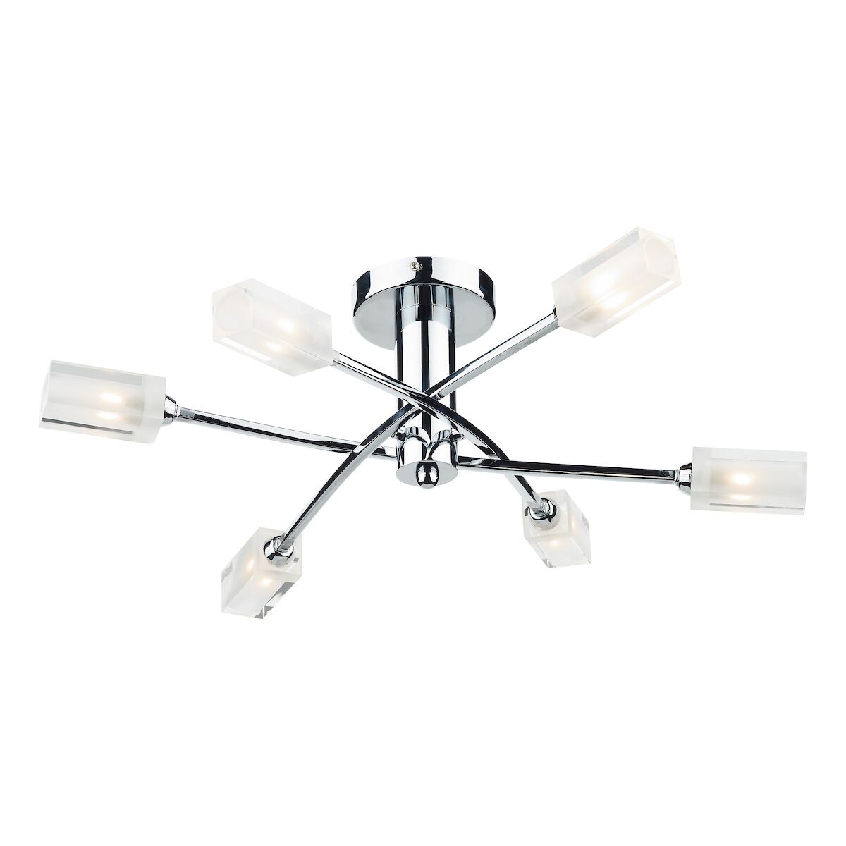 Morgan 6 Light Semi Flush Polished Chrome<br>Polished Chrome