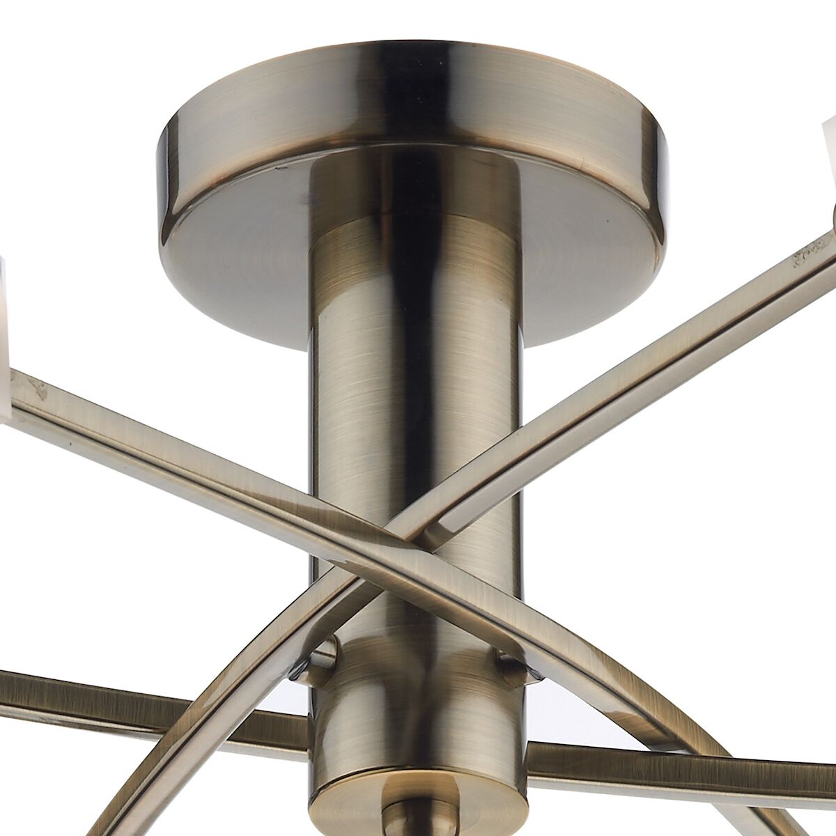 Morgan 6 Light Semi Flush Antique Brass<br>Antique Brass - Image 2