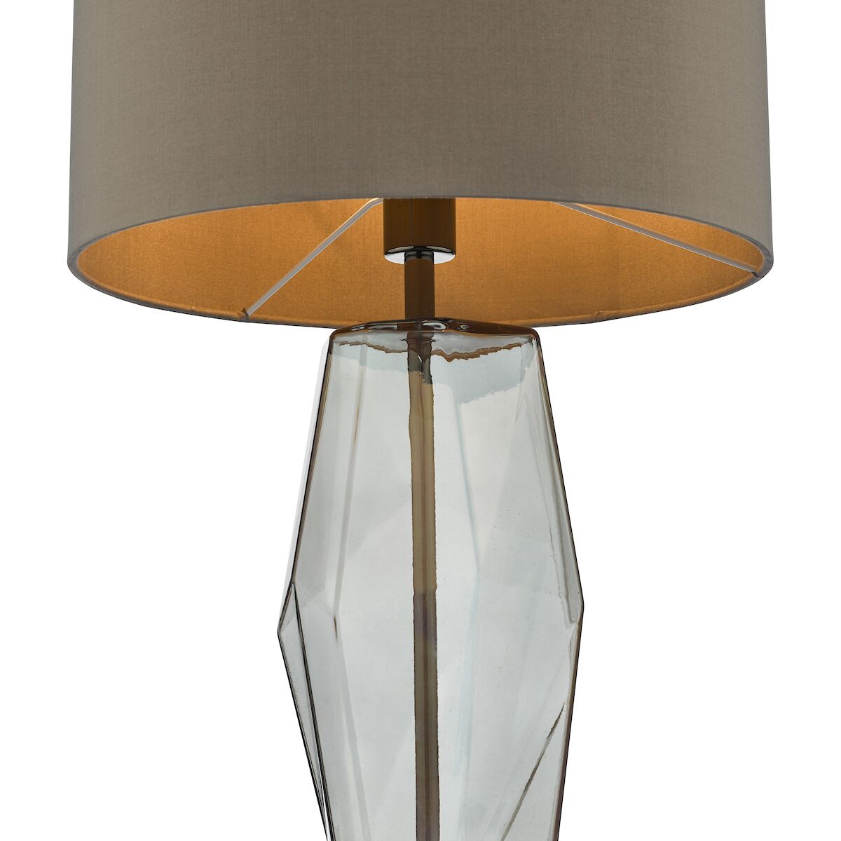 Mubina Touch Table Lamp Black Chrome Smoked Glass With Shade <br>Smoked Glass - Image 4