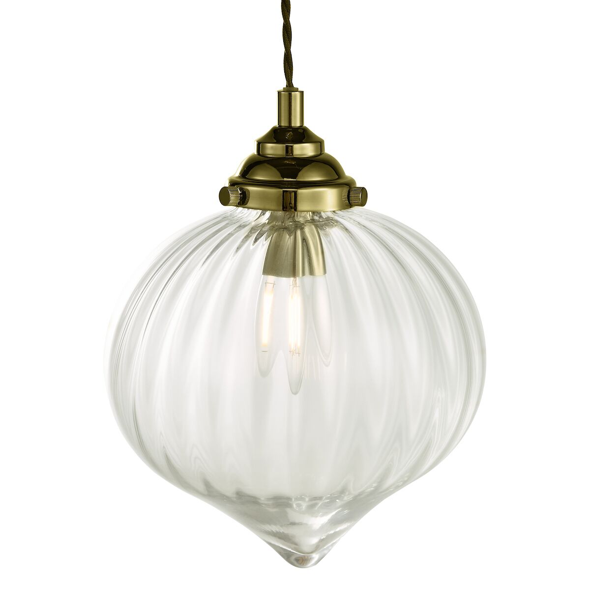 Mya 1 Light Single Pendant Antique Brass Glass<br>Antique Brass - Image 3