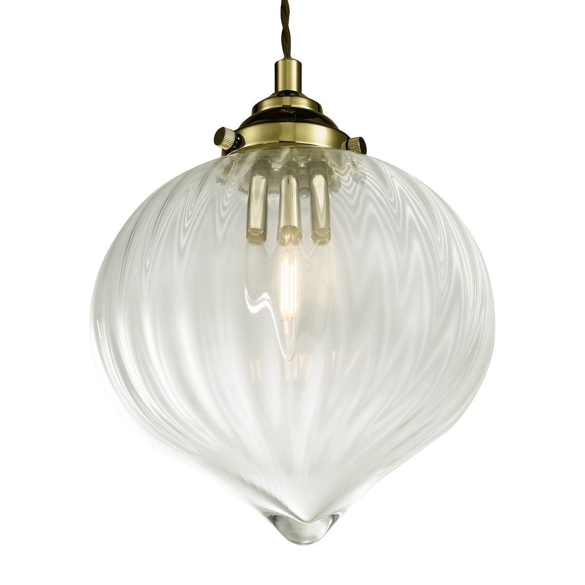 Mya 1 Light Single Pendant Antique Brass Glass<br>Antique Brass - Image 4