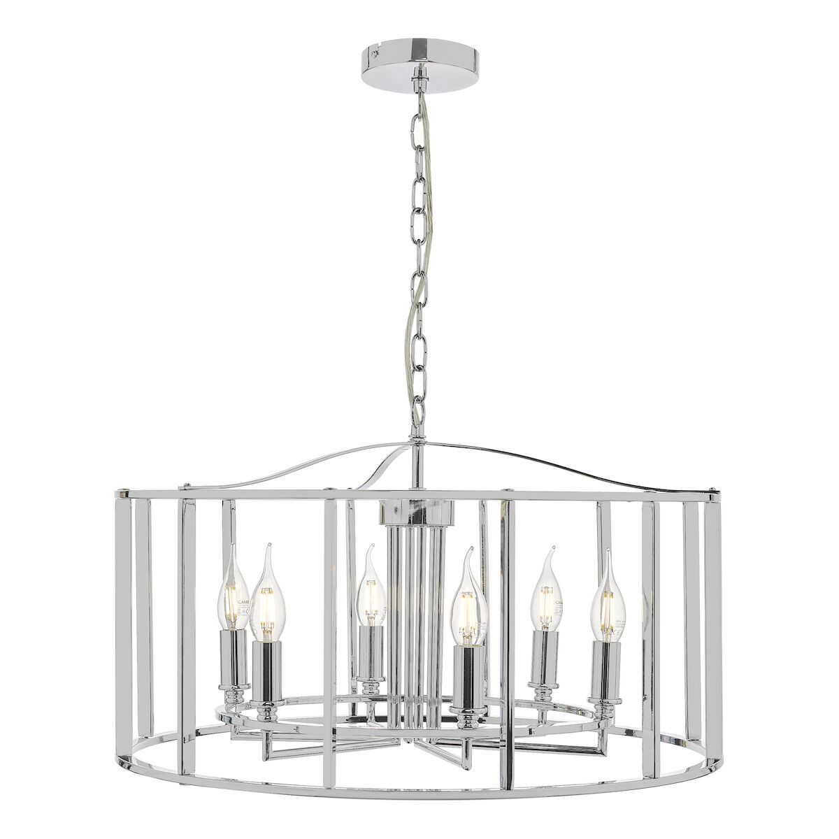 Myka 6 Light Pendant Polished Chrome<br>Polished Chrome