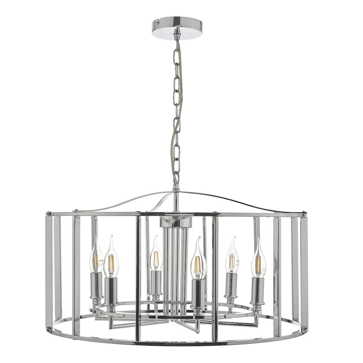 Myka 6 Light Pendant Polished Chrome<br>Polished Chrome - Image 2