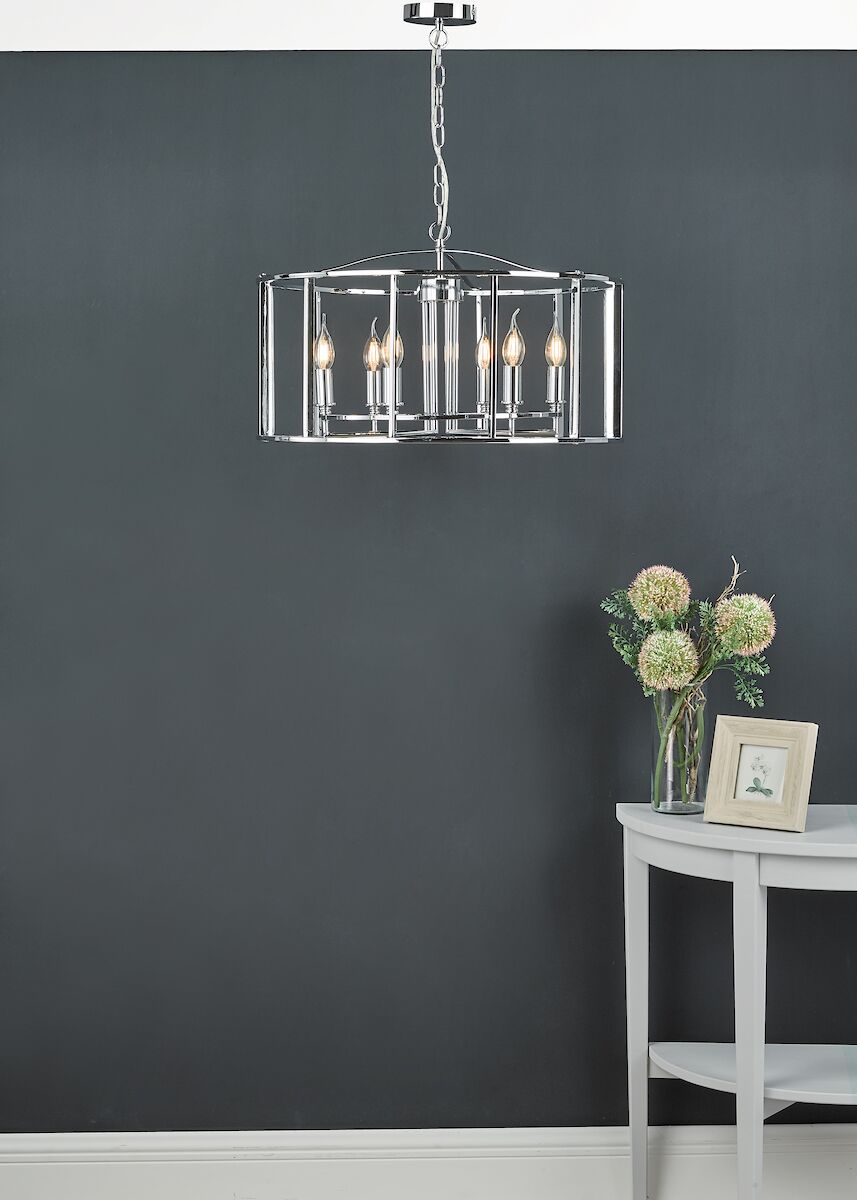 Myka 6 Light Pendant Polished Chrome<br>Polished Chrome - Image 5