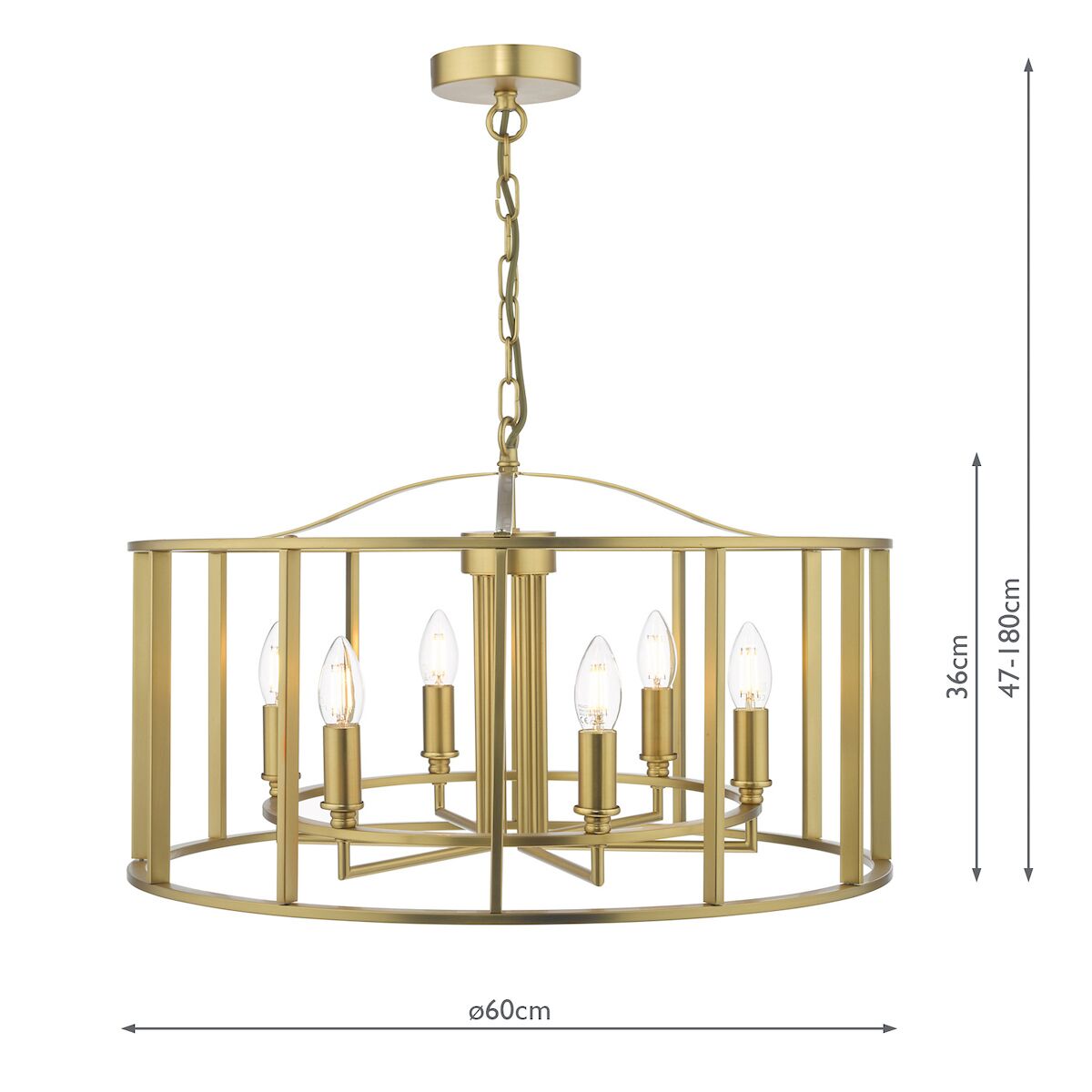 Myka 6 Light Pendant Brushed Bronze<br>Brushed Bronze - Image 12