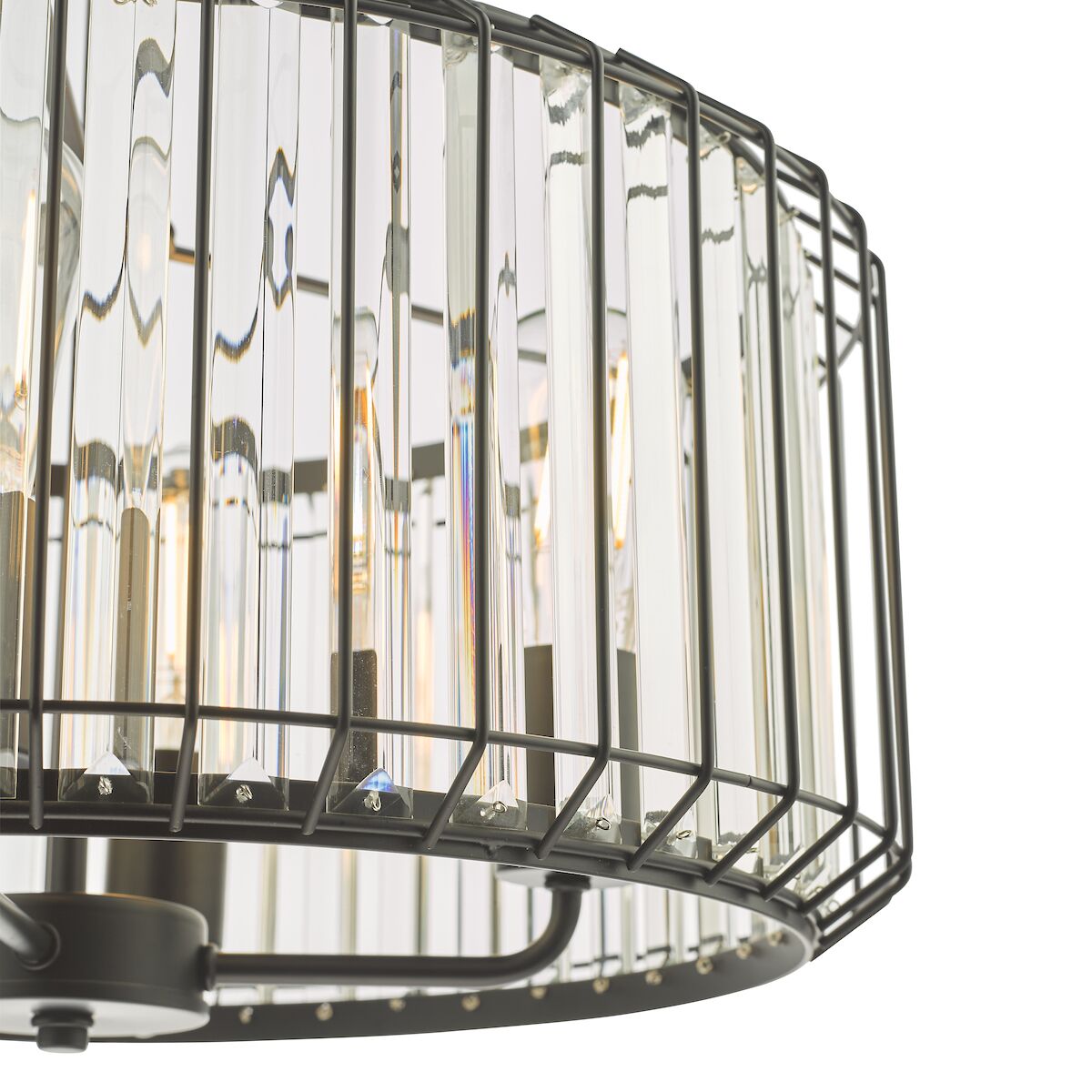 Naeva 4 Light Pendant Satin Black Crystal<br>Matt Black - Image 3