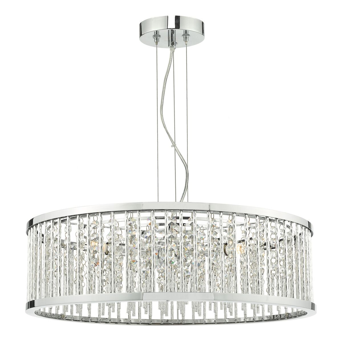 Nantes 5 Light Pendant Polished Chrome Aluminium<br>Polished Chrome