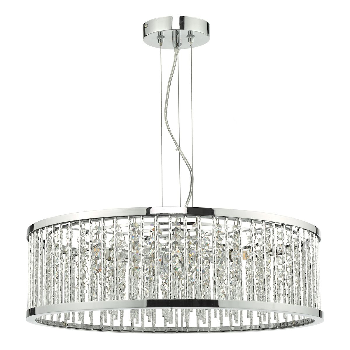 Nantes 5 Light Pendant Polished Chrome Aluminium<br>Polished Chrome - Image 2