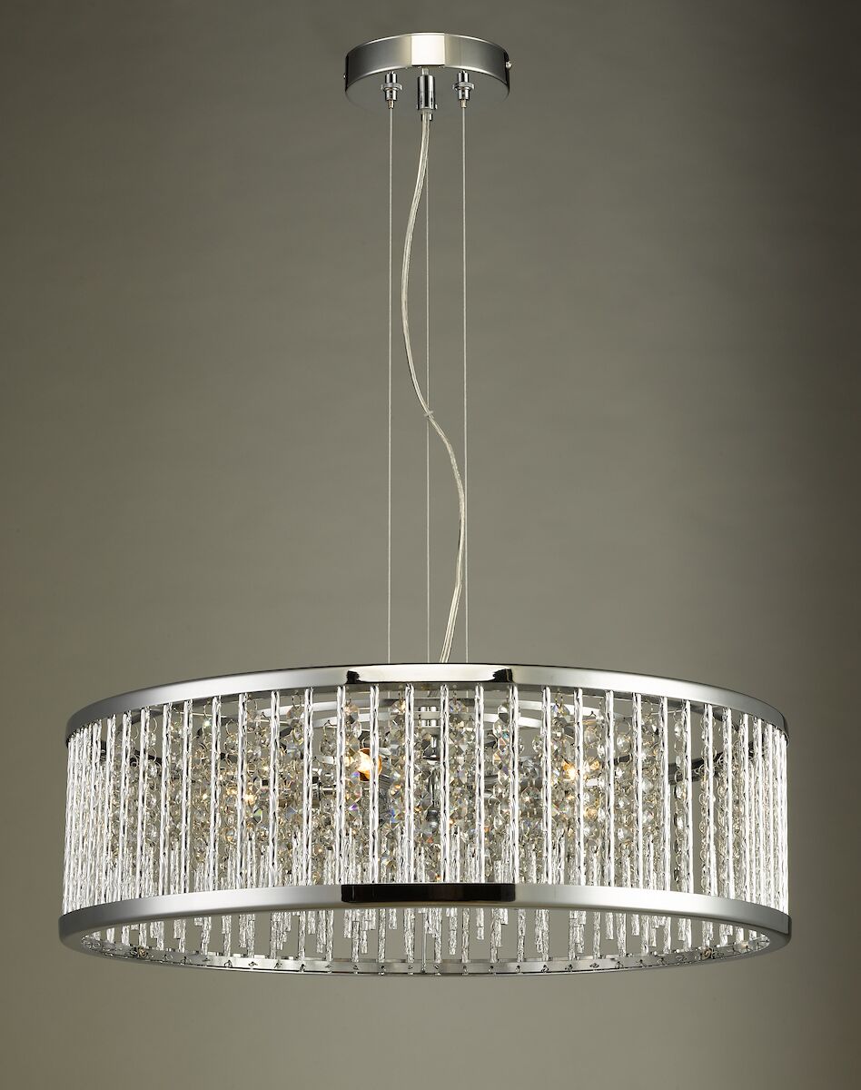 Nantes 5 Light Pendant Polished Chrome Aluminium<br>Polished Chrome - Image 5