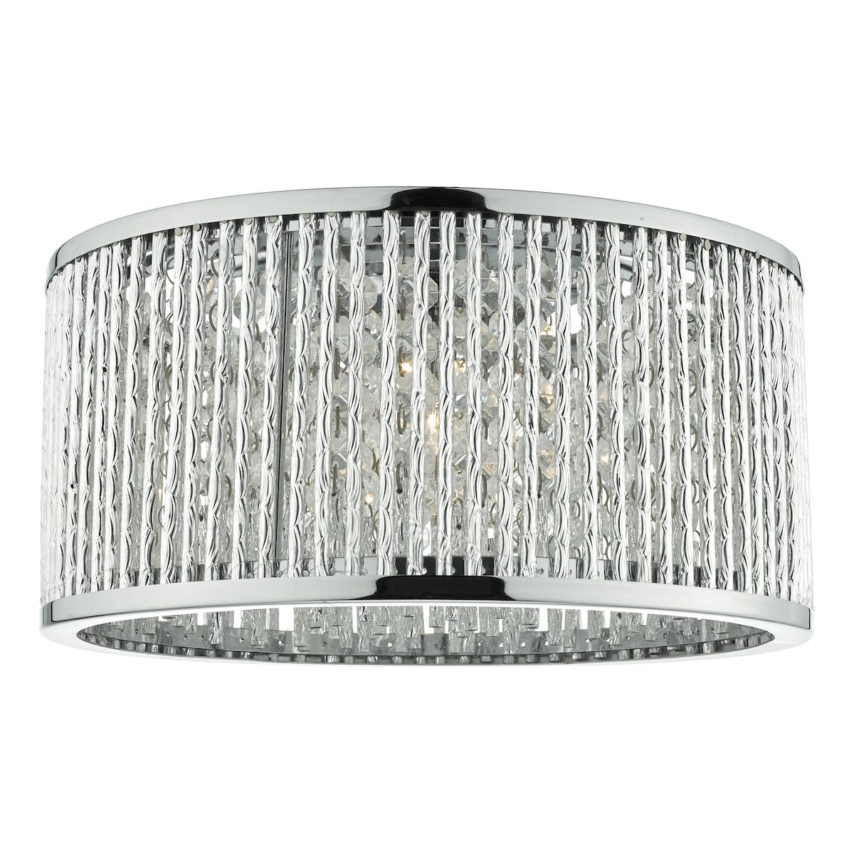 Nantes 3 Light Flush Polished Chrome Alum<br>Polished Chrome - Image 2