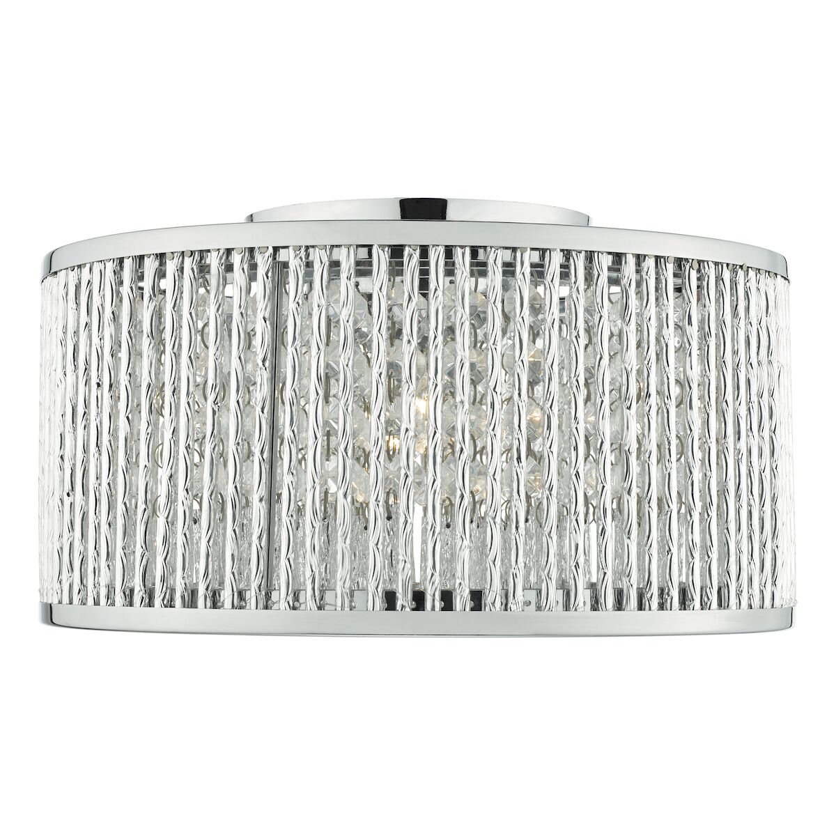 Nantes 3 Light Flush Polished Chrome Alum<br>Polished Chrome - Image 3