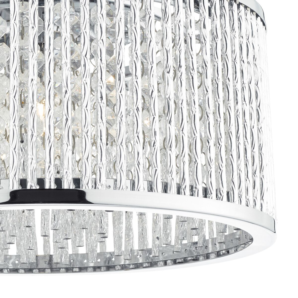 Nantes 3 Light Flush Polished Chrome Alum<br>Polished Chrome - Image 4