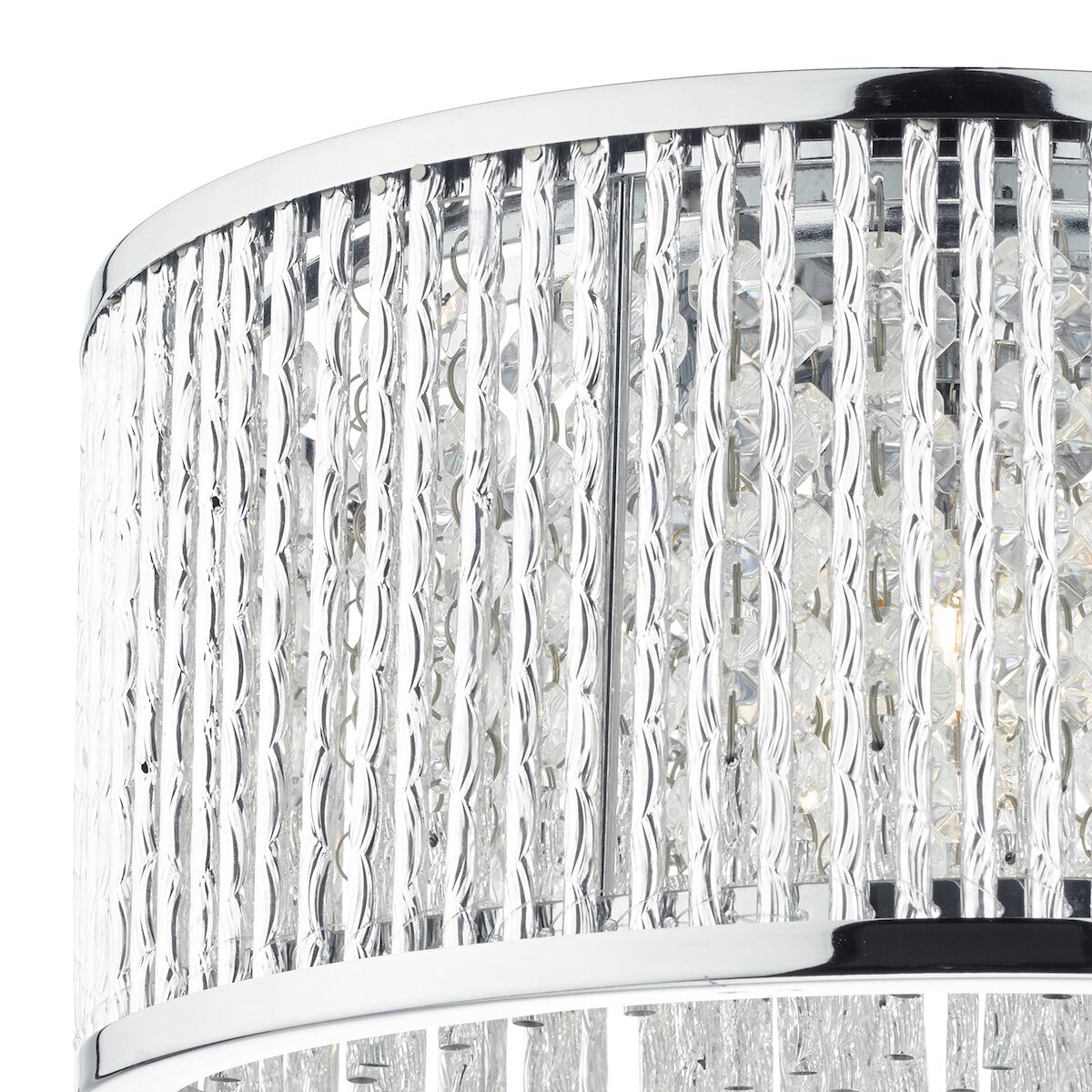 Nantes 3 Light Flush Polished Chrome Alum<br>Polished Chrome - Image 5