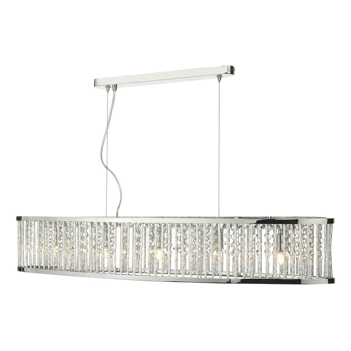 Nantes 5 Light Bar Pendant Polished Chrome Aluminium<br>Polished Chrome - Image 3