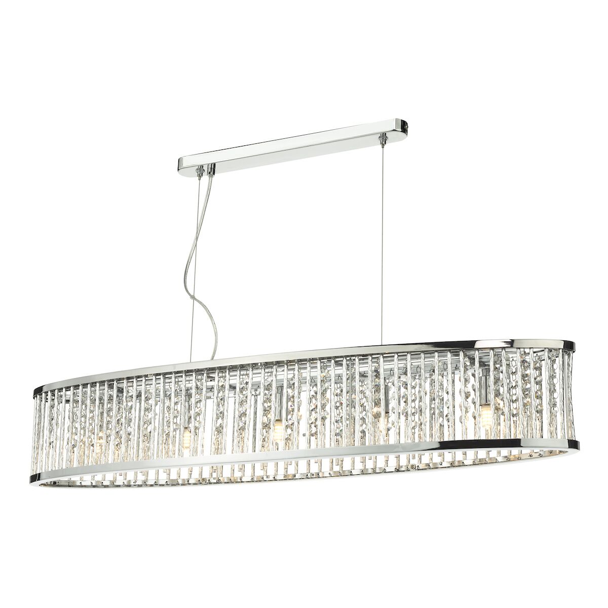Nantes 5 Light Bar Pendant Polished Chrome Aluminium<br>Polished Chrome - Image 4