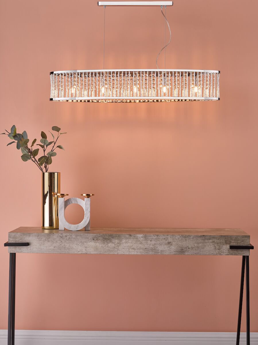 Nantes 5 Light Bar Pendant Polished Chrome Aluminium<br>Polished Chrome - Image 8