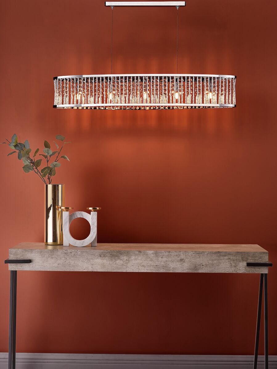 Nantes 5 Light Bar Pendant Polished Chrome Aluminium<br>Polished Chrome - Image 9